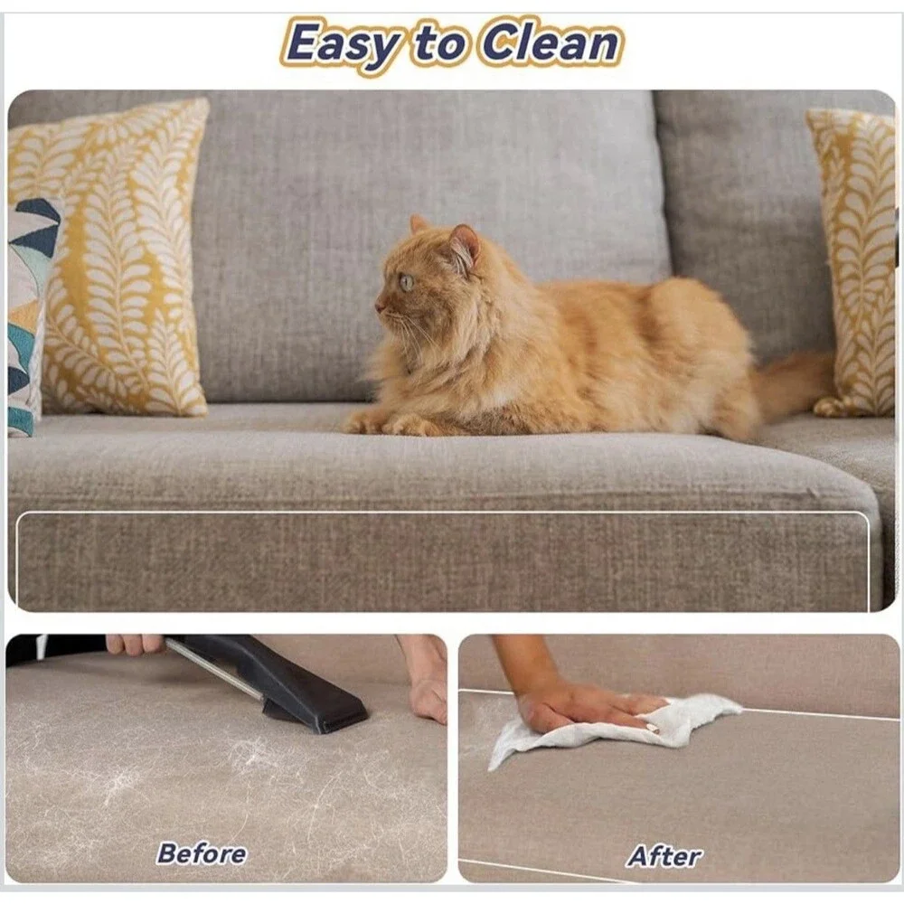 Fldofaves 12 Pack Cat Scratch Furniture Protectors, Clear, No-Pin Couch Guard, A